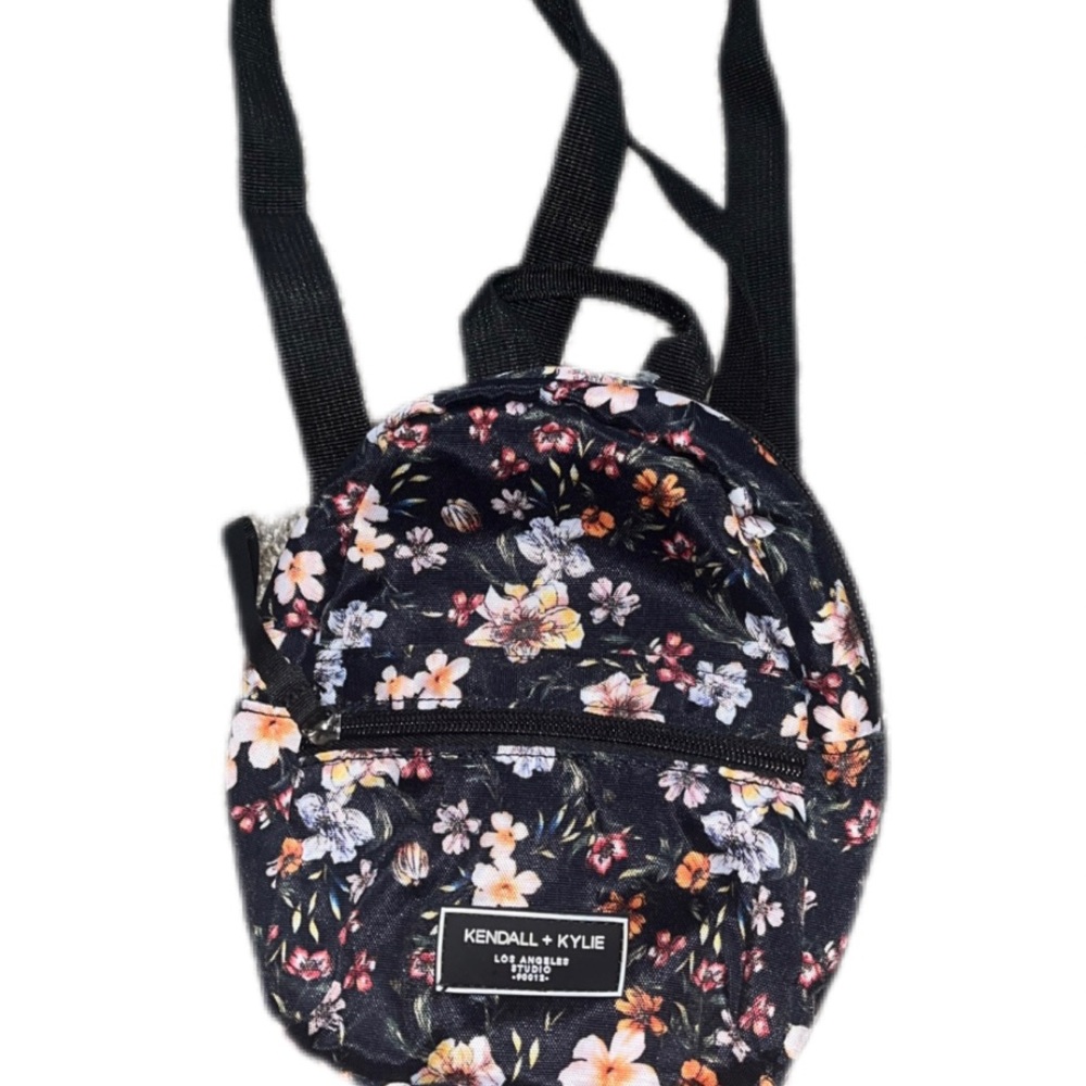 Kendall & Kylie Black Floral Backpack